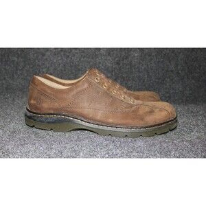 Dr Doc Martens John Brown Leather Oxford Casual Walking Chunky Shoes Men's US 14
